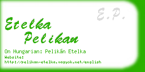 etelka pelikan business card