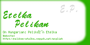 etelka pelikan business card